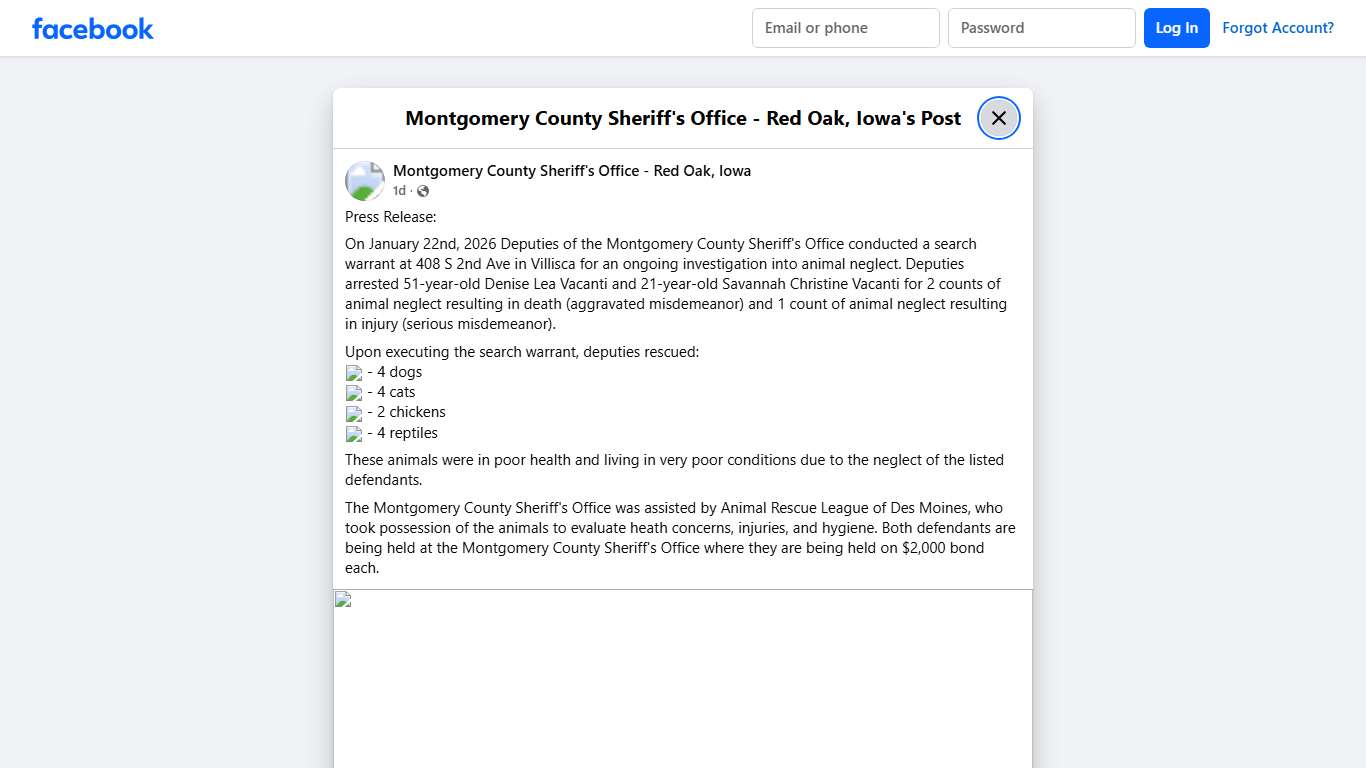 Press... - Montgomery County Sheriff's Office - Red Oak, Iowa Facebook