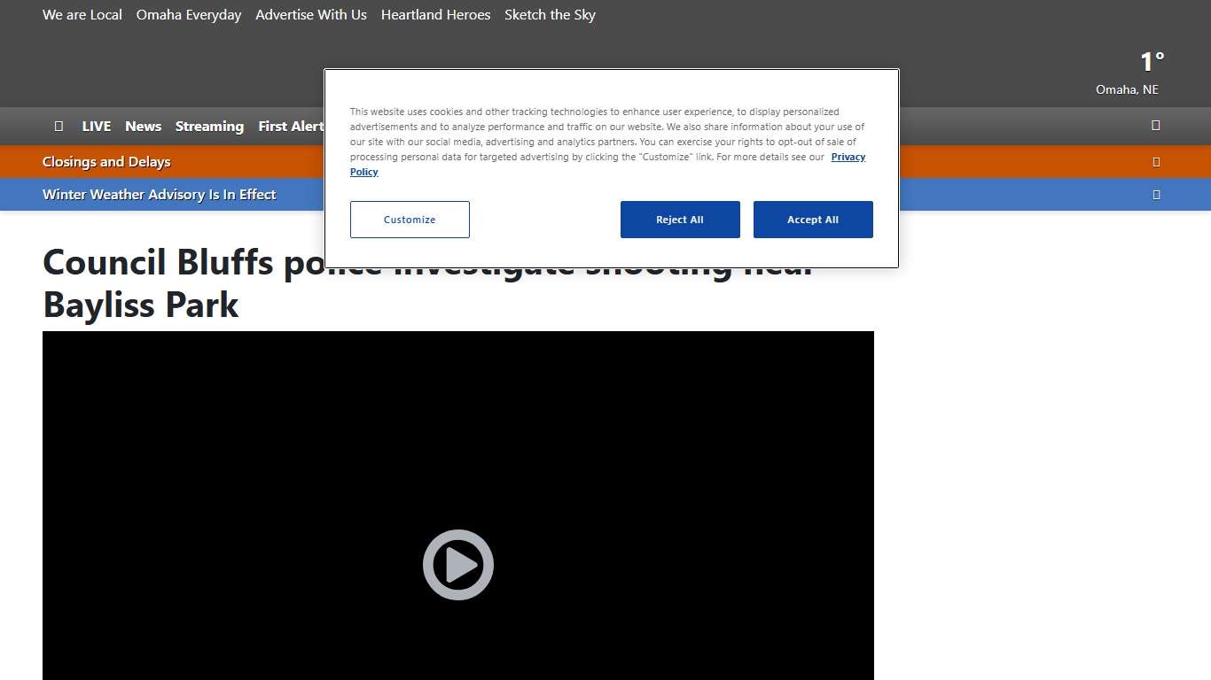 Council Bluffs police investigate shooting near Bayliss Park